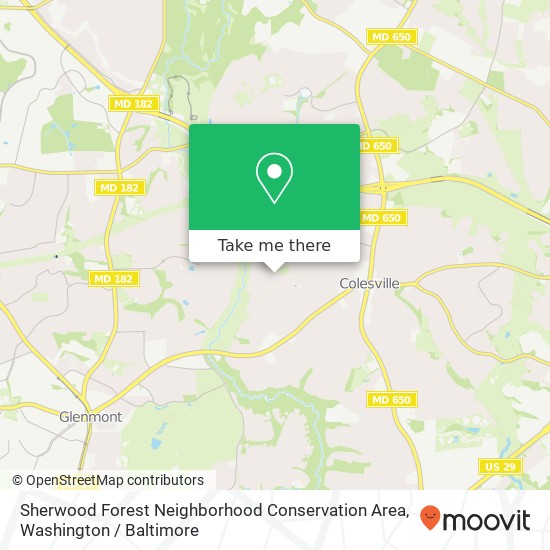 Mapa de Sherwood Forest Neighborhood Conservation Area