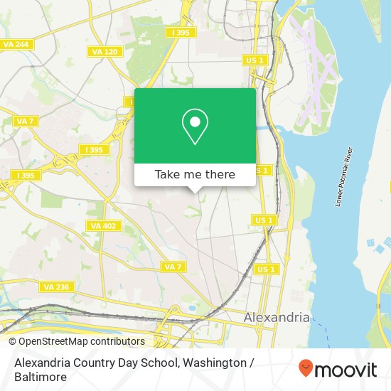 Mapa de Alexandria Country Day School