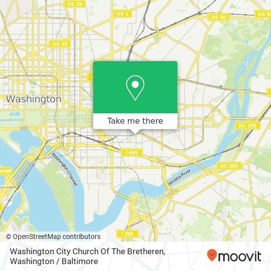 Washington City Church Of The Bretheren map