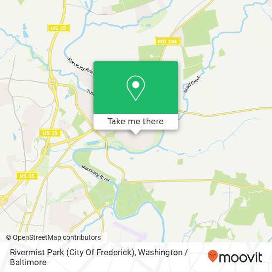 Mapa de Rivermist Park (City Of Frederick)