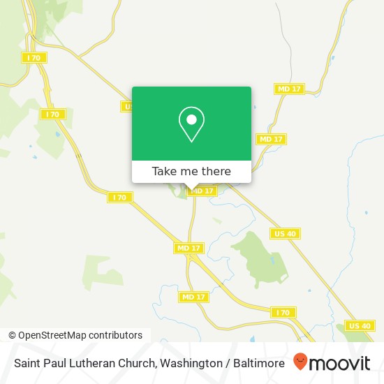 Saint Paul Lutheran Church map