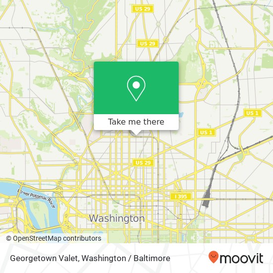 Georgetown Valet map