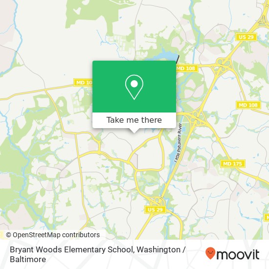 Bryant Woods Elementary School map