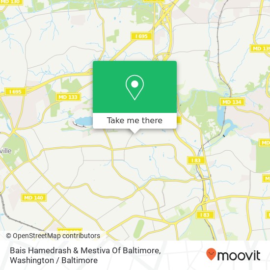 Bais Hamedrash & Mestiva Of Baltimore map