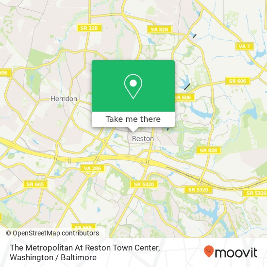 Mapa de The Metropolitan At Reston Town Center