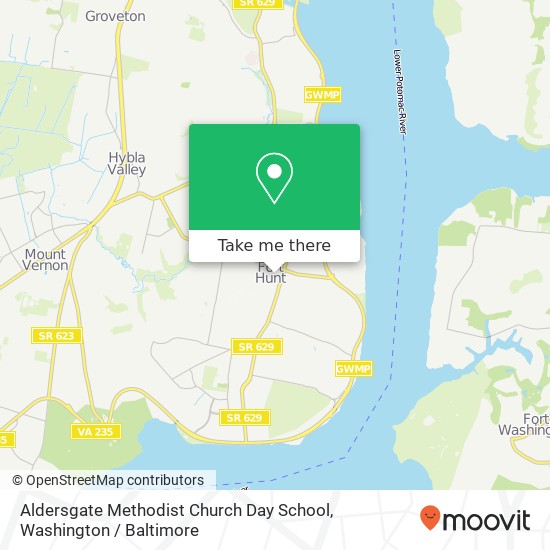 Aldersgate Methodist Church Day School map