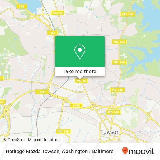 Heritage Mazda Towson map