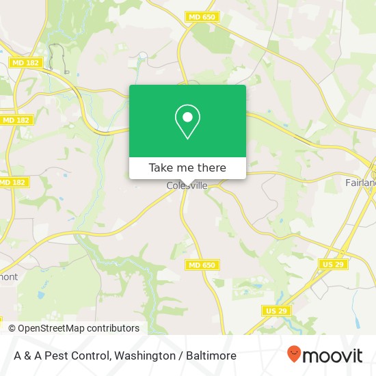 A & A Pest Control, 13335 New Hampshire Ave map