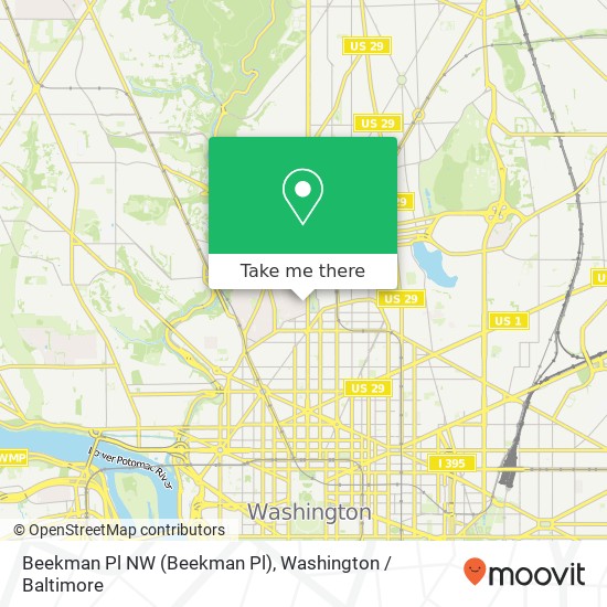 Beekman Pl NW (Beekman Pl), Washington, DC 20009 map