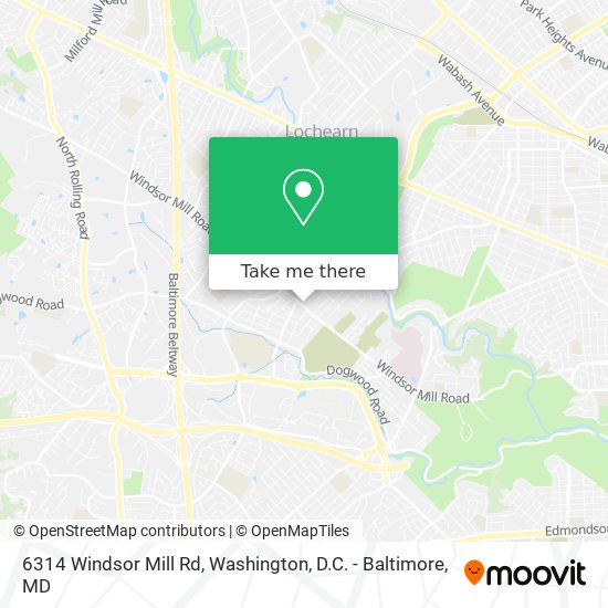 6314 Windsor Mill Rd map