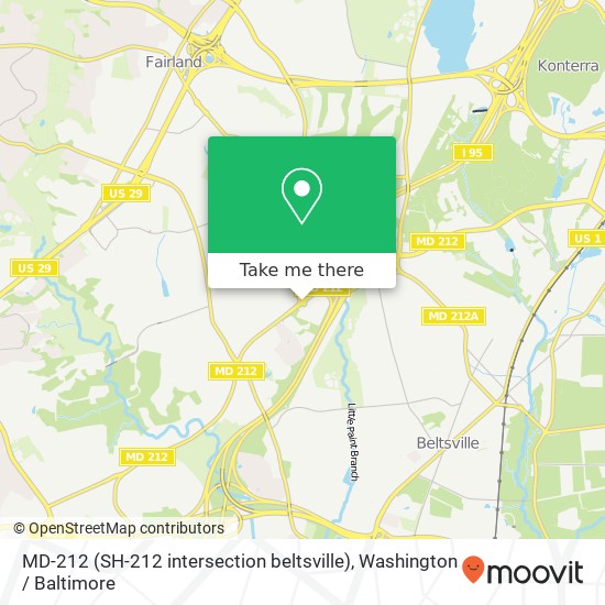 Mapa de MD-212 (SH-212 intersection beltsville), Beltsville, MD 20705