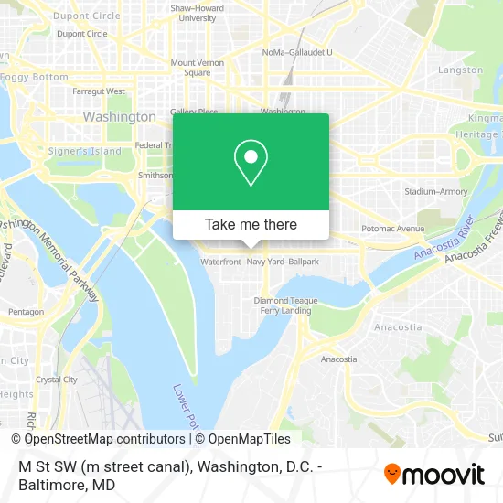 Mapa de M St SW (m street canal)