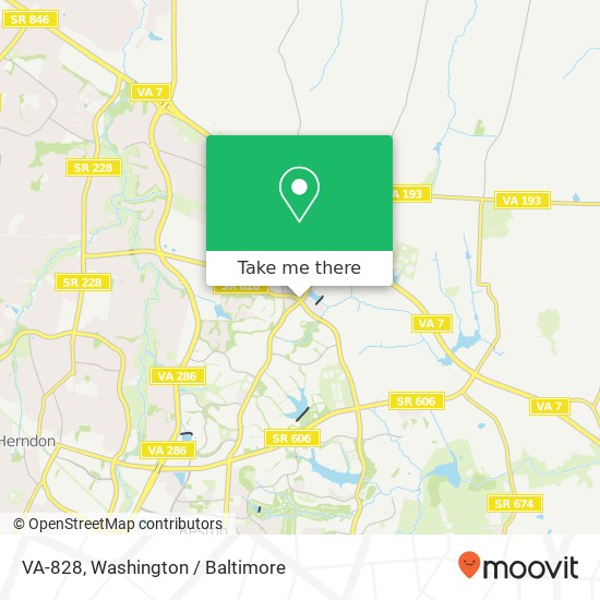 VA-828, Reston, VA 20194 map