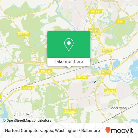 Mapa de Harford Computer-Joppa, 1307 Blossom Dr