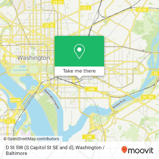 D St SW (S Capitol St SE and d), Washington, DC 20003 map