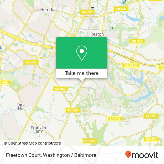 Mapa de Freetown Court, Freetown Ct, Reston, VA 20191, USA