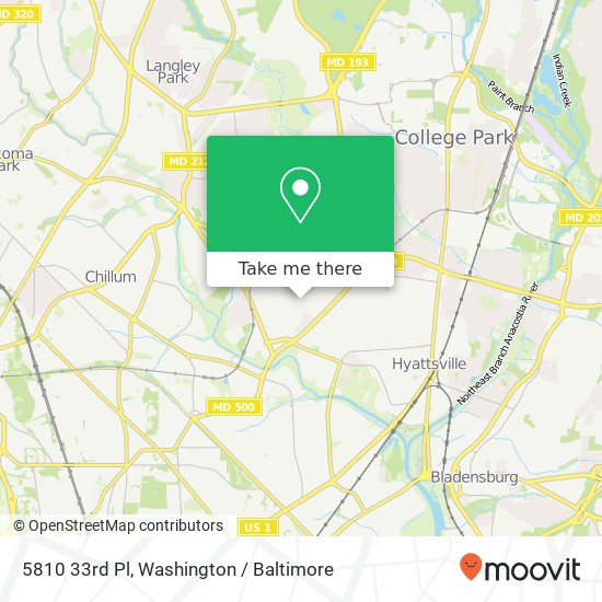 5810 33rd Pl, Hyattsville, MD 20782 map