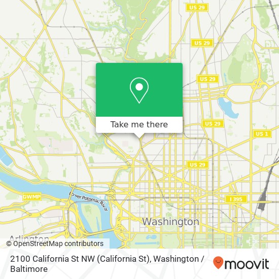 Mapa de 2100 California St NW (California St), Washington, DC 20008