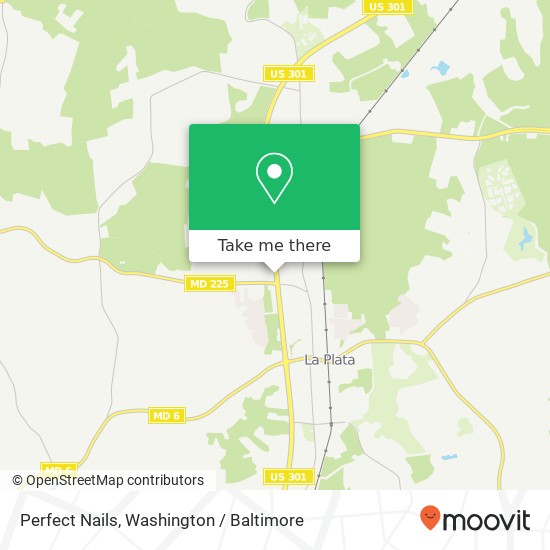 Mapa de Perfect Nails, 6249 Crain Hwy