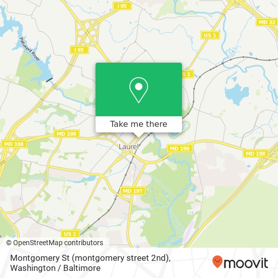 Mapa de Montgomery St (montgomery street 2nd), Laurel (LAUREL), MD 20707