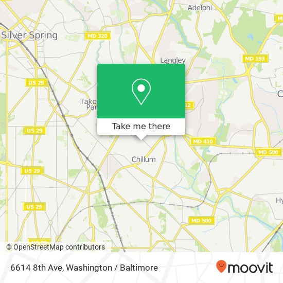 6614 8th Ave, Hyattsville, MD 20783 map