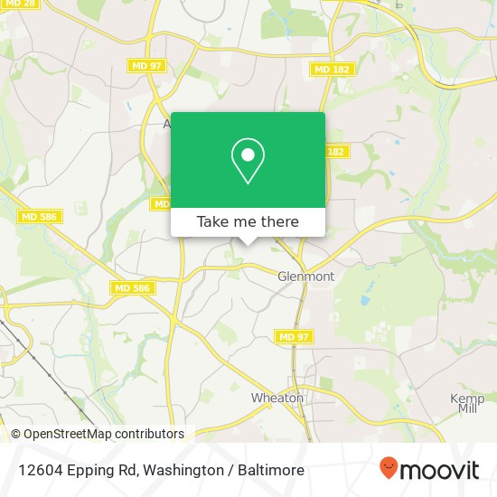 Mapa de 12604 Epping Rd, Silver Spring, MD 20906