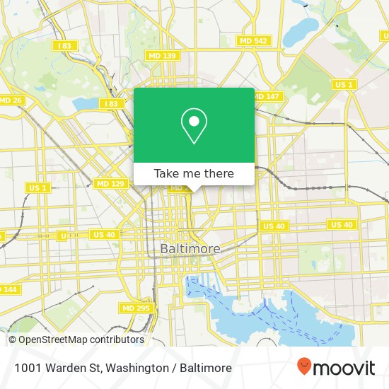 1001 Warden St, Baltimore, MD 21202 map