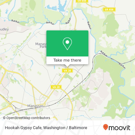 Hookah Gypsy Cafe, 8480 Centreville Rd map