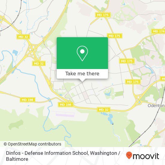 Mapa de Dinfos - Defense Information School, 6500 Mapes Rd