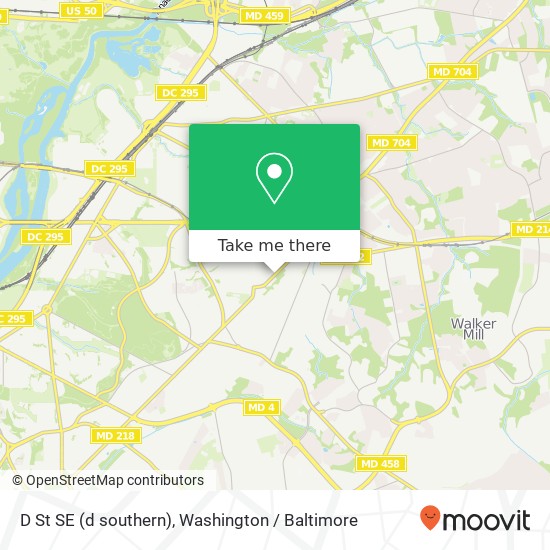 D St SE (d southern), Washington, DC 20019 map