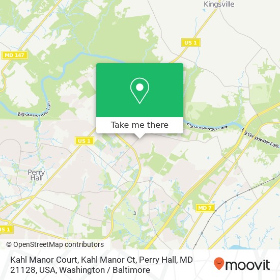 Mapa de Kahl Manor Court, Kahl Manor Ct, Perry Hall, MD 21128, USA