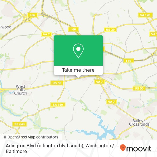 Arlington Blvd (arlington blvd south), Falls Church, VA 22042 map