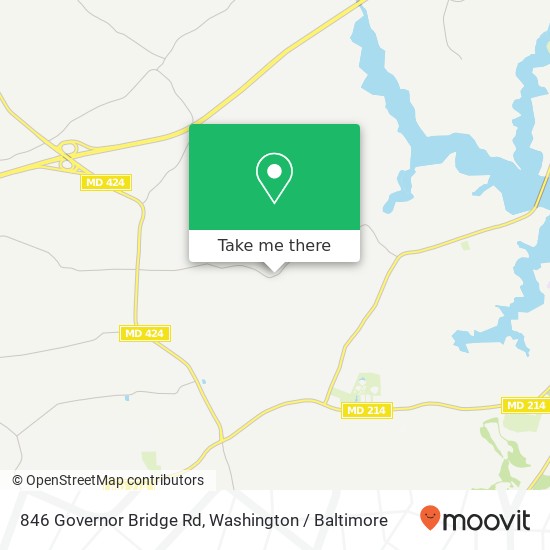 Mapa de 846 Governor Bridge Rd, Davidsonville, MD 21035