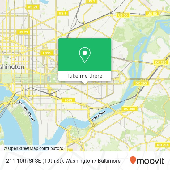 211 10th St SE (10th St), Washington, DC 20003 map