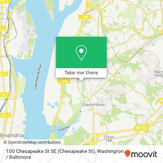 100 Chesapeake St SE (Chesapeake St), Washington, DC 20032 map