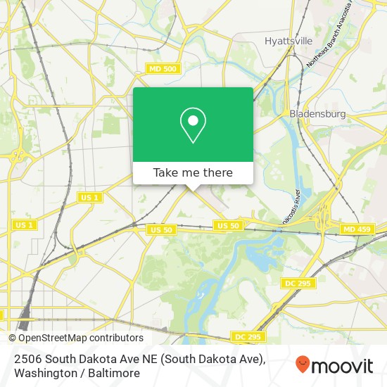 2506 South Dakota Ave NE (South Dakota Ave), Washington, DC 20018 map