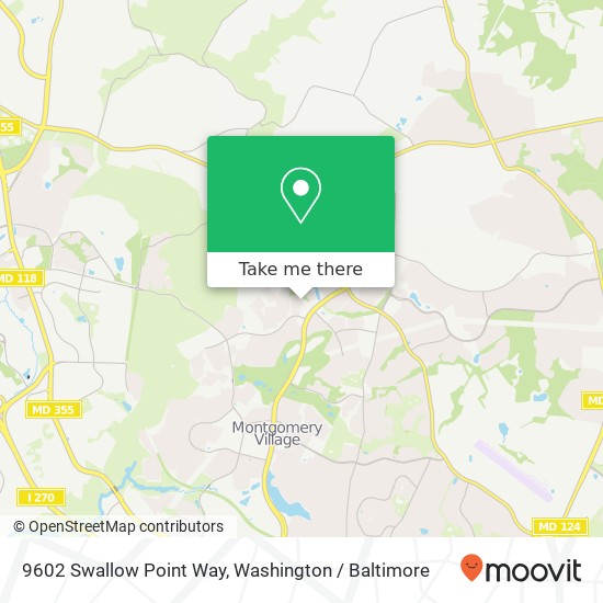 9602 Swallow Point Way, Montgomery Village, MD 20886 map