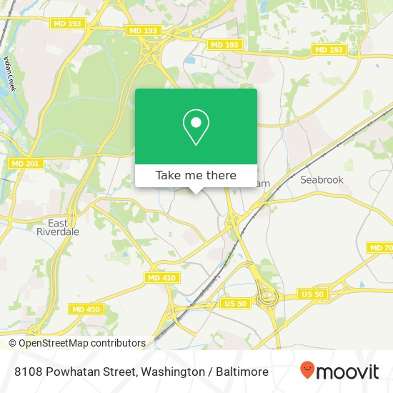 8108 Powhatan Street, 8108 Powhatan St, New Carrollton, MD 20784, USA map