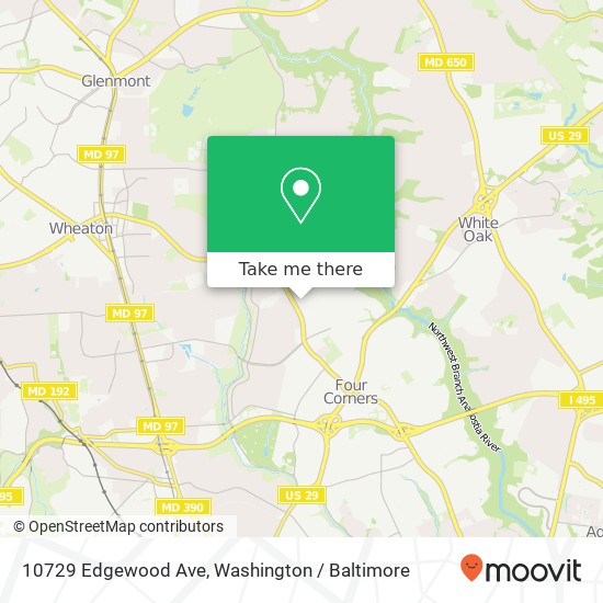 10729 Edgewood Ave, Silver Spring, MD 20901 map