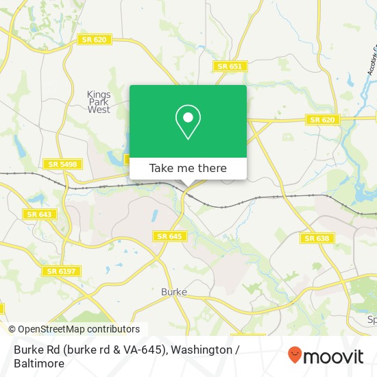 Burke Rd (burke rd & VA-645), Burke, VA 22015 map