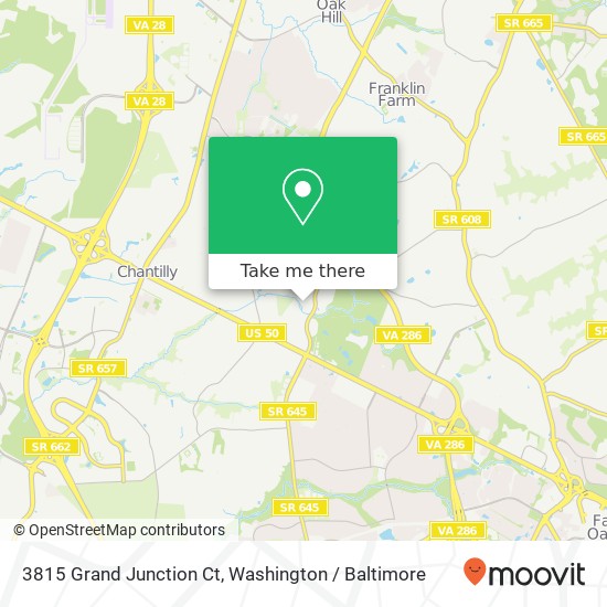 Mapa de 3815 Grand Junction Ct, Fairfax, VA 22033