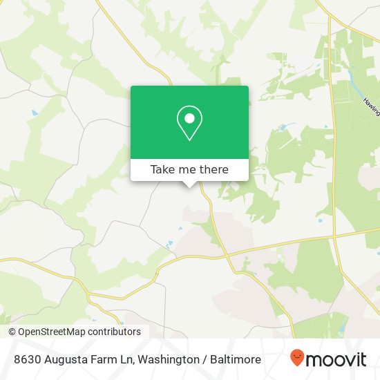 Mapa de 8630 Augusta Farm Ln, Gaithersburg, MD 20882