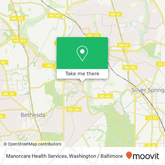 Mapa de Manorcare Health Services, 8700 Jones Mill Rd