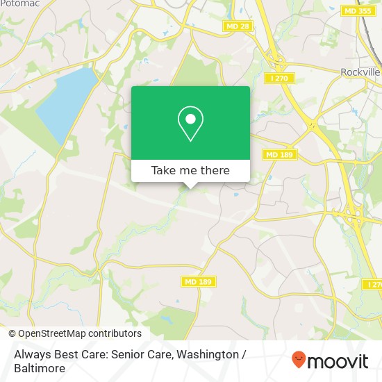 Mapa de Always Best Care: Senior Care, 9409 Althea Ct