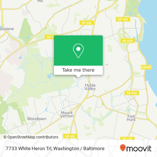 Mapa de 7733 White Heron Trl, Alexandria, VA 22306