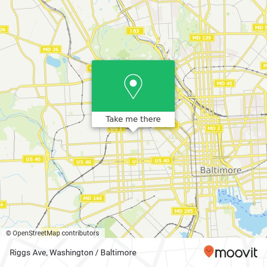 Riggs Ave, Baltimore, MD 21217 map