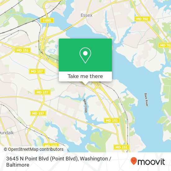 3645 N Point Blvd (Point Blvd), Dundalk, MD 21222 map