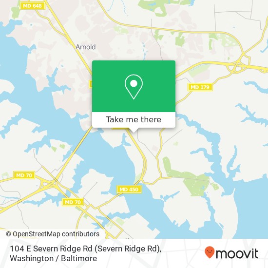 Mapa de 104 E Severn Ridge Rd (Severn Ridge Rd), Annapolis, MD 21409