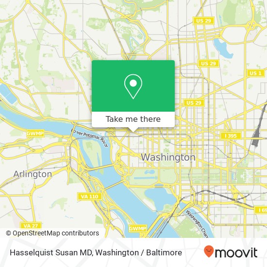 Mapa de Hasselquist Susan MD, 2150 Pennsylvania Ave NW