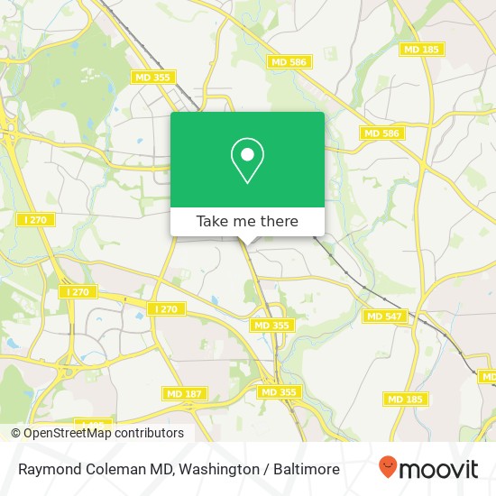 Raymond Coleman MD, 11119 Rockville Pike map